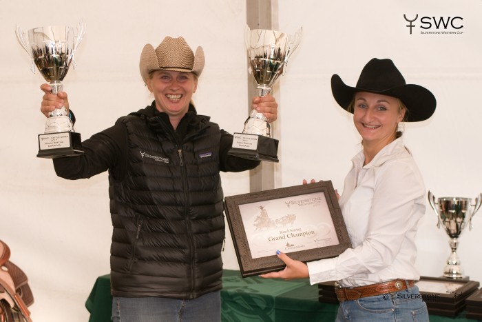 Grand Champion jezdec: Ája Burianková a kůň Safaris Boon, jezdec: Olga Žižková a kůň: Boby Freckle